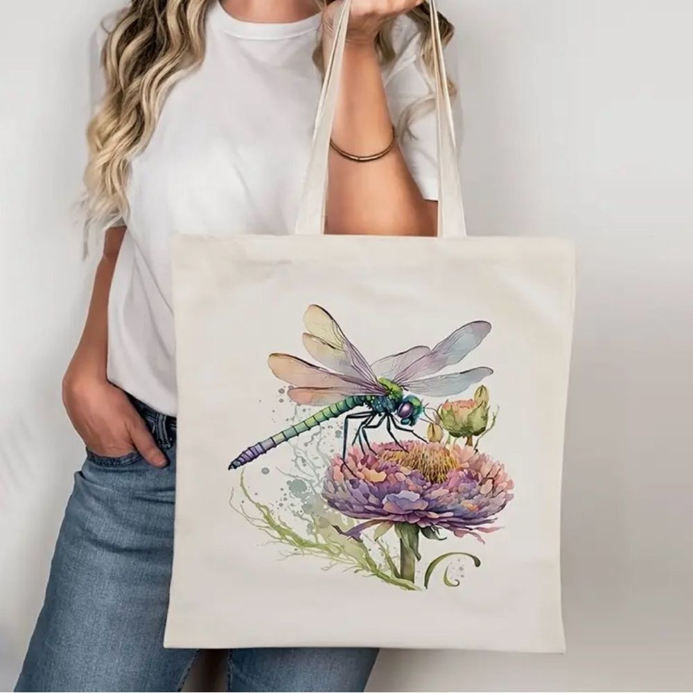 Dragonfly Canvas Tote Bag